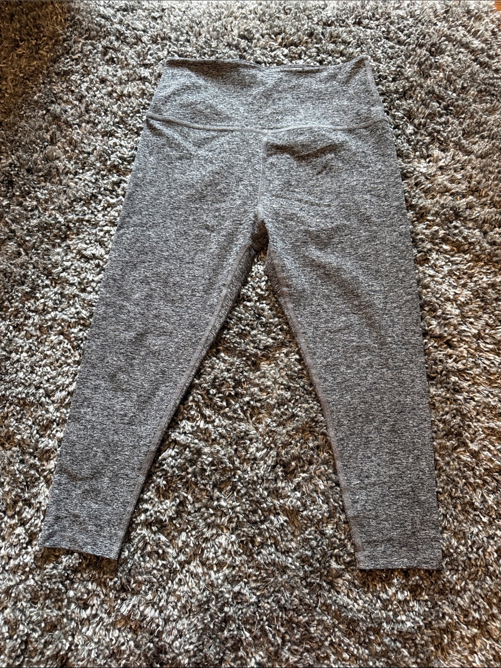 XL BEYOND YOGA 7/8 High-Waist Grey heathered Active Leggings